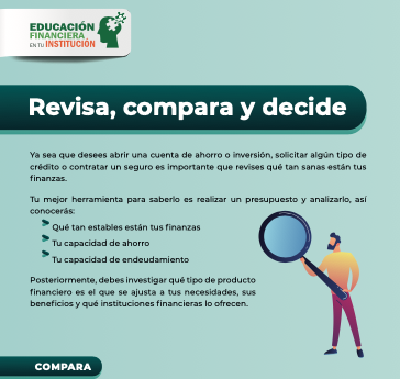 Revisa, compara y decide.